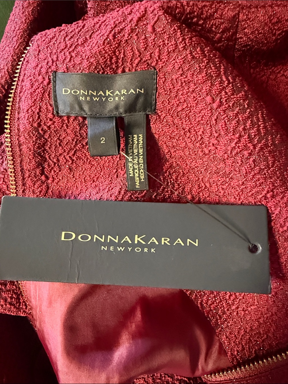 Donna Karan New York jacquard flare dress, shimmering fabric and a pleated skirt - Picture 8 of 9